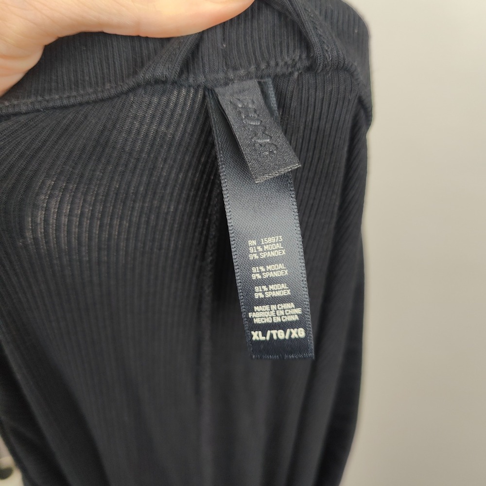 SKIMS Black Jersey Knit Wide- Leg Pants - Picture 7 of 9